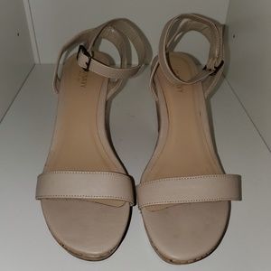 Old Navy nude, around ankle wedge